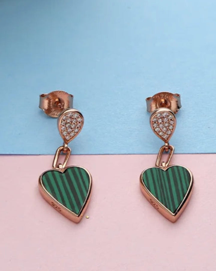 Short Heart Drops in 92.5 Silver