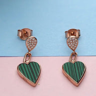 Short Heart Drops in 92.5 Silver