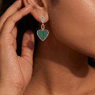 Short Heart Drops in 92.5 Silver