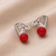 Red Loops in 92.5 Silver