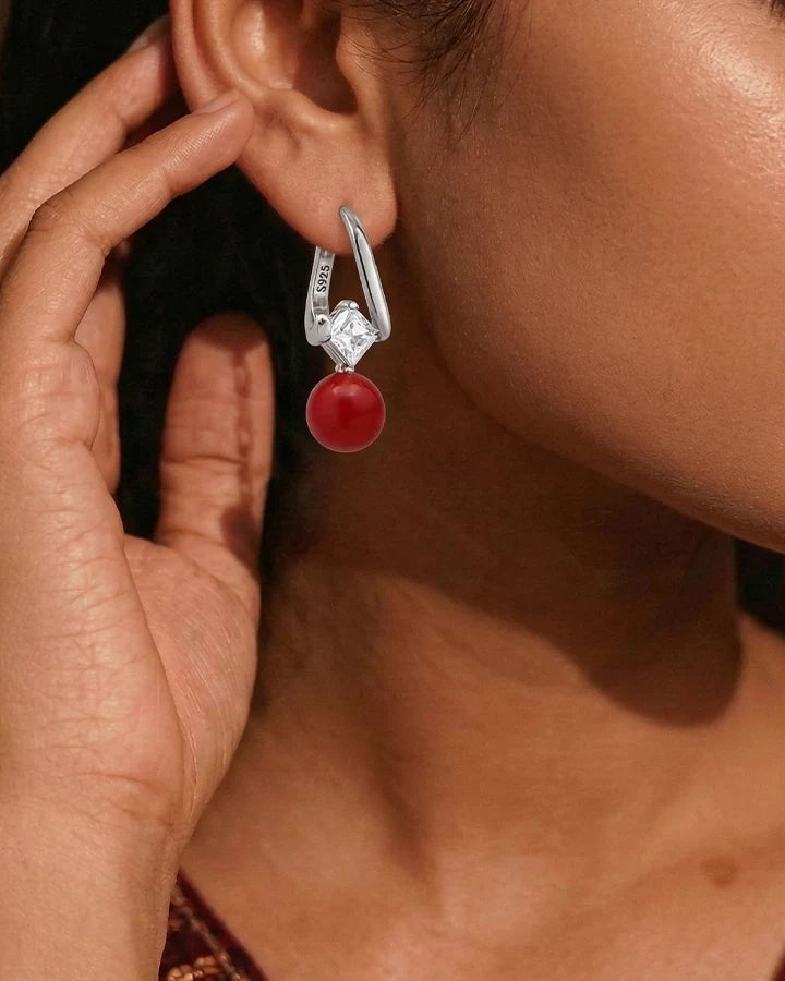 Red Loops in 92.5 Silver