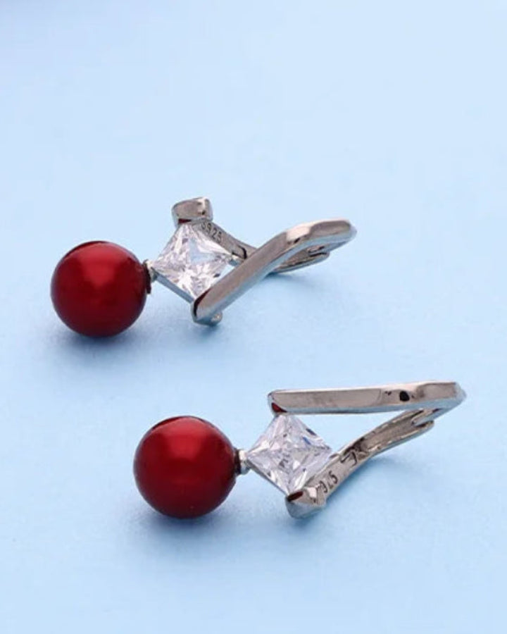 Maroon Loops in 92.5 Silver