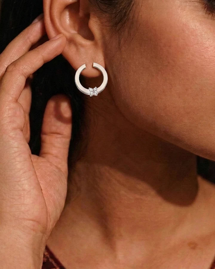 Florin Hoops in 92.5 Silver