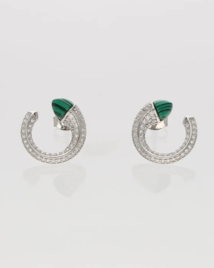 Lunara Moon Studs in 92.5 Silver