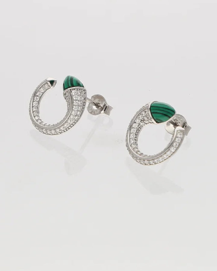 Lunara Moon Studs in 92.5 Silver