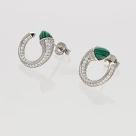 Lunara Moon Studs in 92.5 Silver