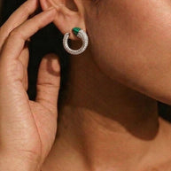 Lunara Moon Studs in 92.5 Silver