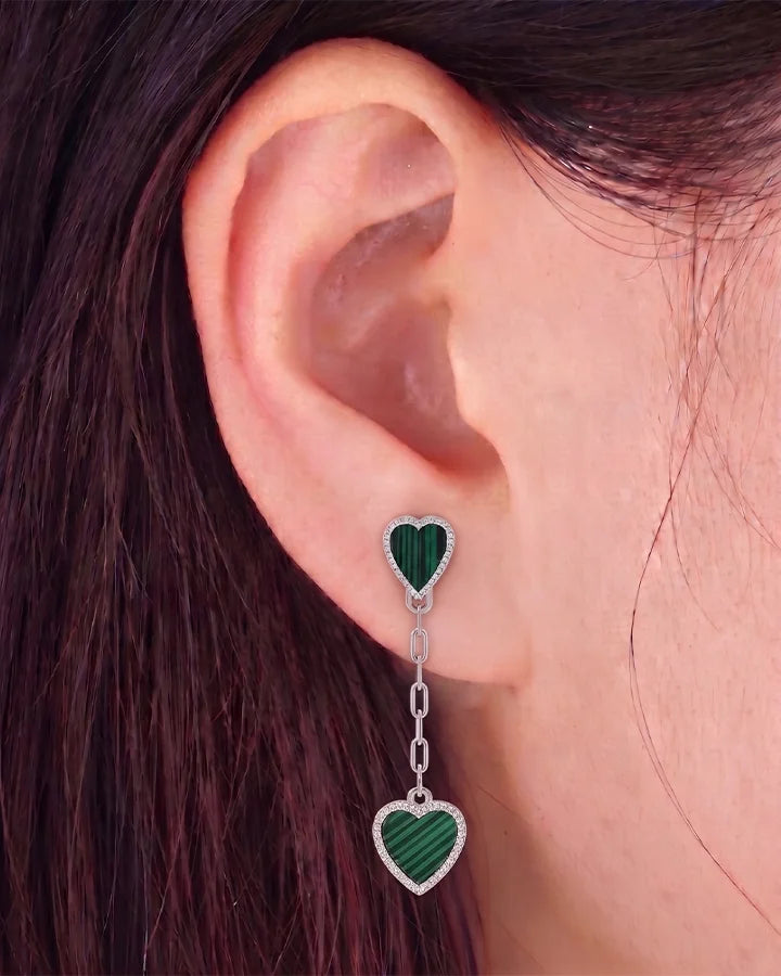 Heartlet Earrings in 92.5 Silver