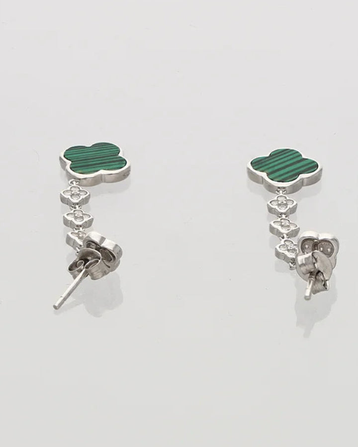 Leaf Drop Studs in 92.5 Silver