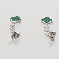 Leaf Drop Studs in 92.5 Silver