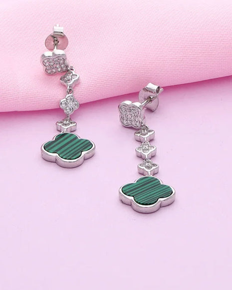 Leaf Drop Studs in 92.5 Silver