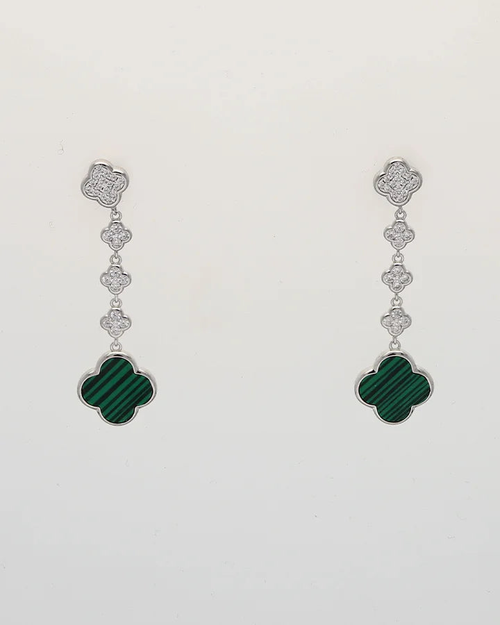 Leaf Drop Studs in 92.5 Silver