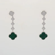 Leaf Drop Studs in 92.5 Silver
