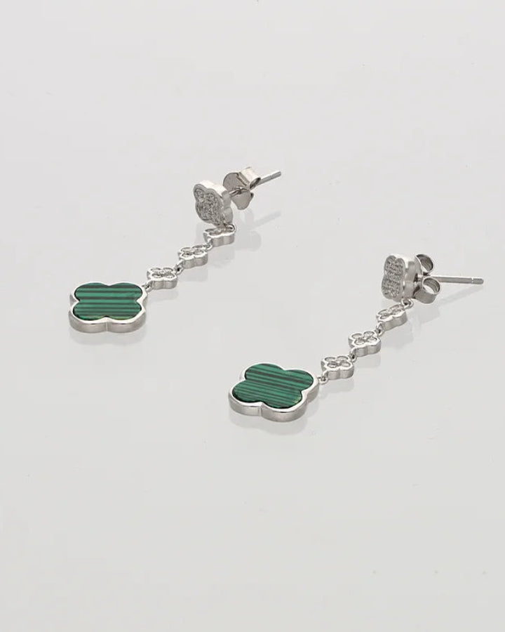 Leaf Drop Studs in 92.5 Silver