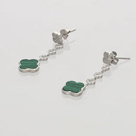 Leaf Drop Studs in 92.5 Silver