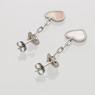 Pearlyn Heart Studs in 92.5 Silver