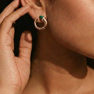 Crescent Studs in 92.5 Silver