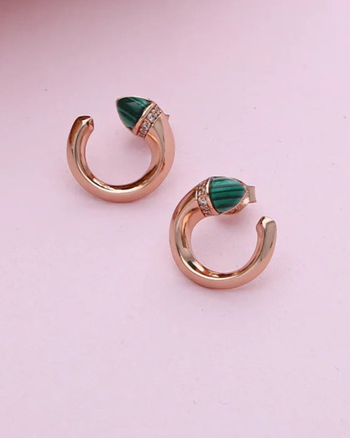 Crescent Studs in 92.5 Silver