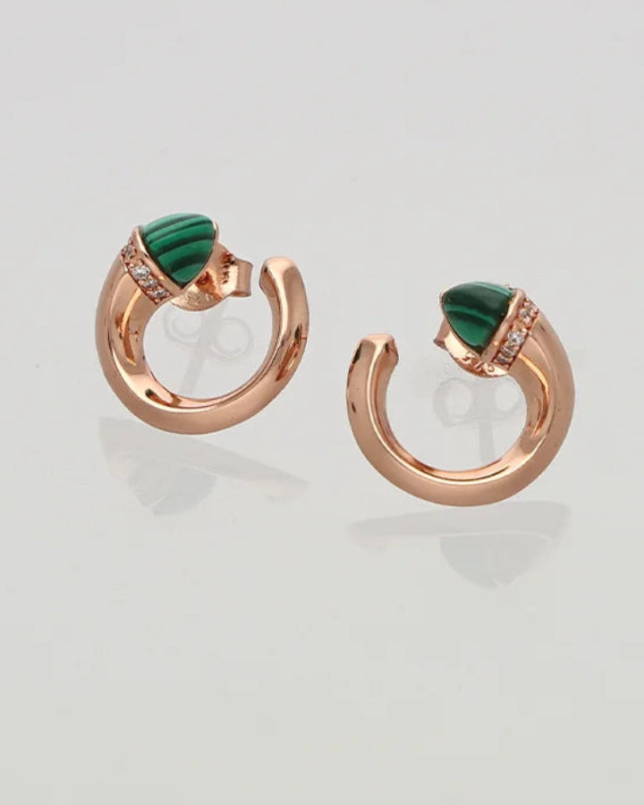 Crescent Studs in 92.5 Silver