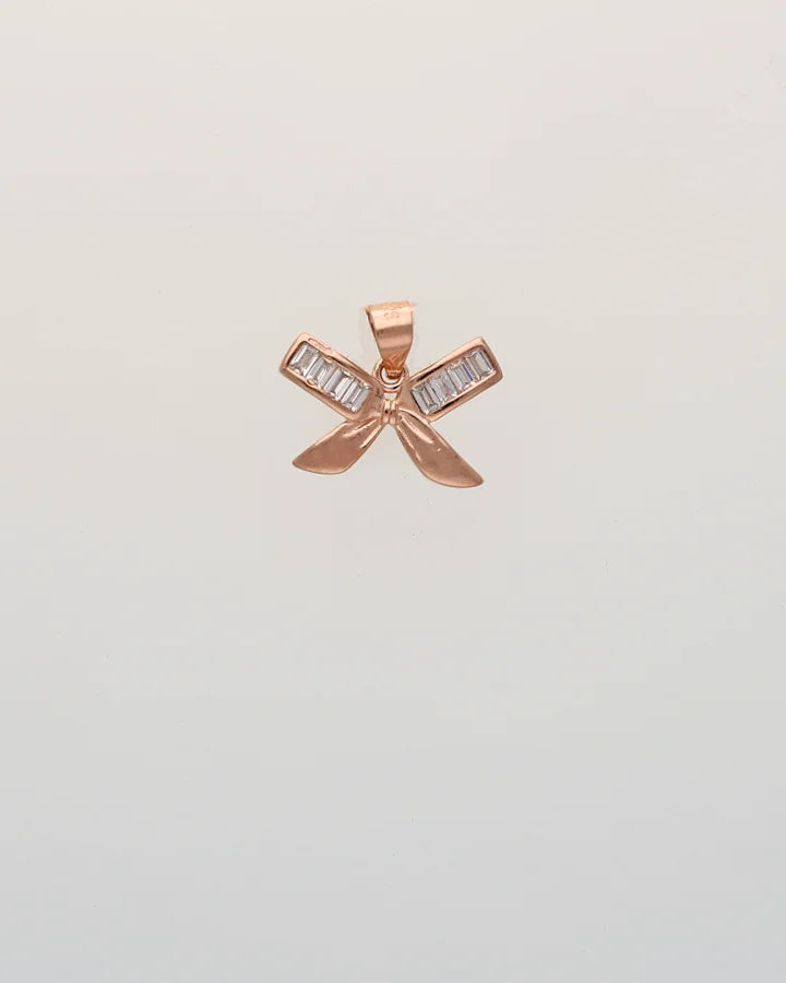 Bow Pendant in 92.5 Silver
