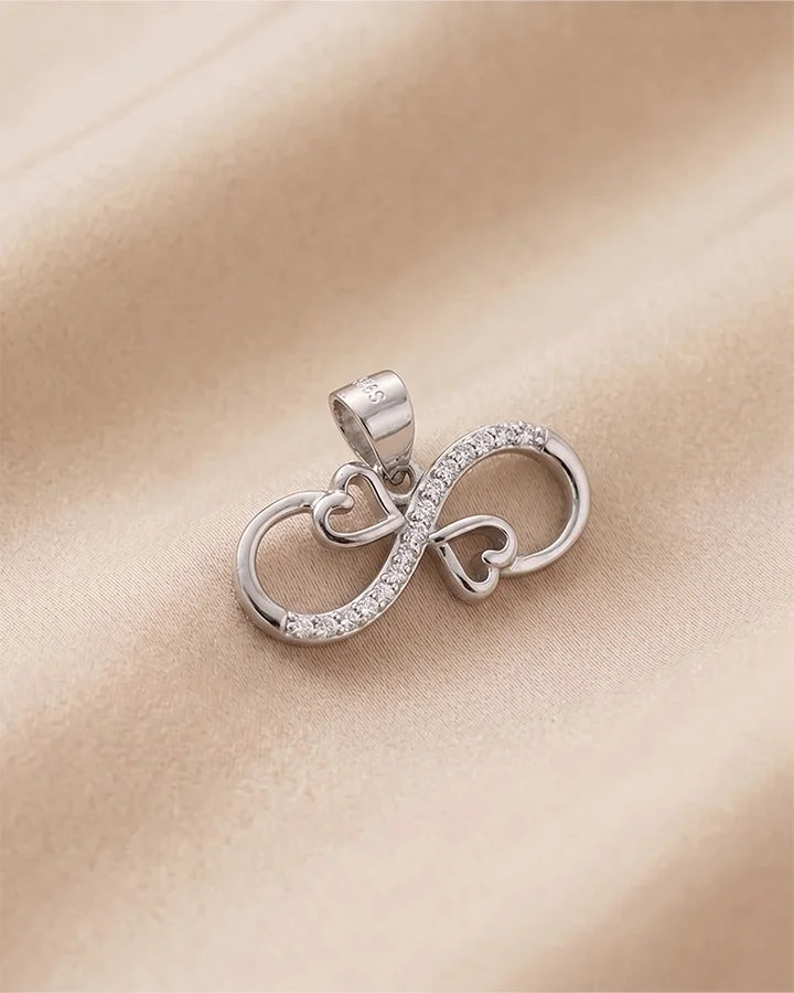 Twin Heart Pendant in 92.5 Silver