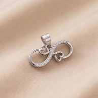 Twin Heart Pendant in 92.5 Silver