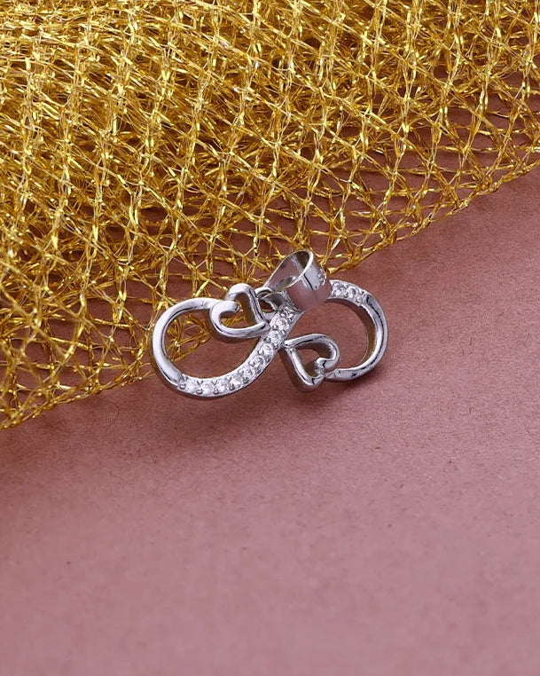 Twin Heart Pendant in 92.5 Silver