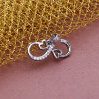 Twin Heart Pendant in 92.5 Silver