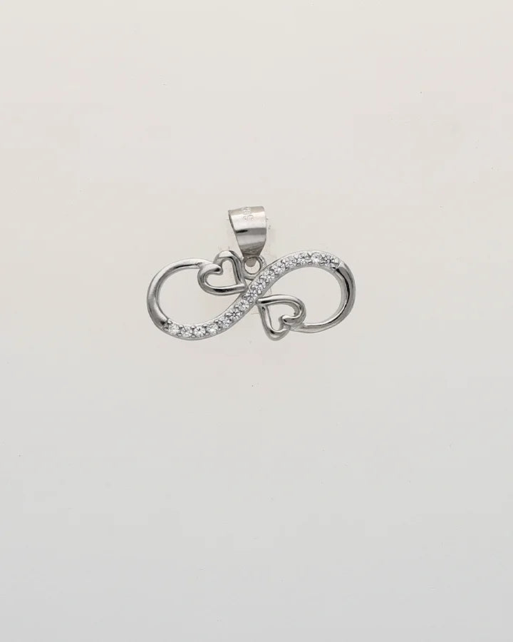 Twin Heart Pendant in 92.5 Silver