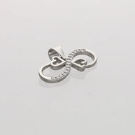 Twin Heart Pendant in 92.5 Silver