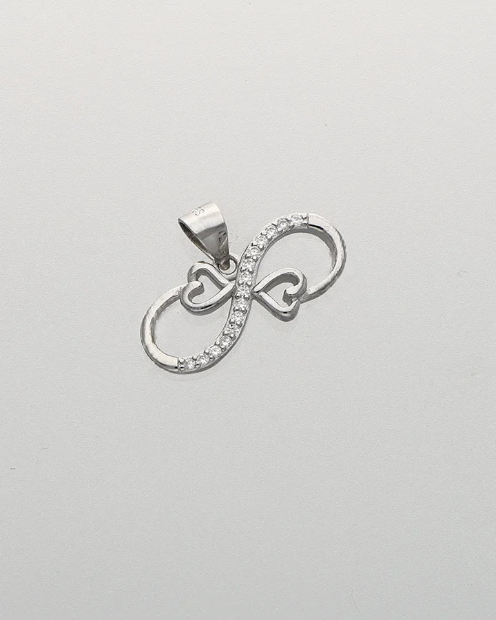 Twin Heart Pendant in 92.5 Silver