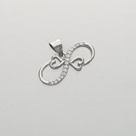 Twin Heart Pendant in 92.5 Silver