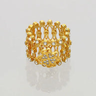 Floriva Ring Kada in 92.5 Silver
