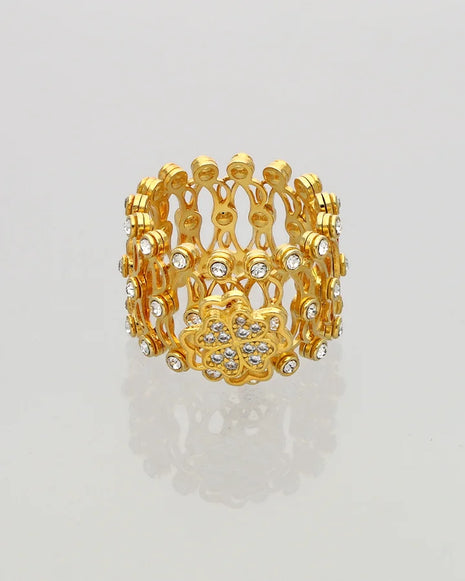 Floriva Ring Kada in 92.5 Silver
