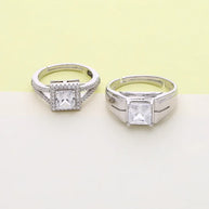 Eterna Duo Ring in 92.5 Silver