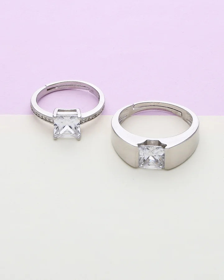 Velmora Duo Ring in 92.5 Silver
