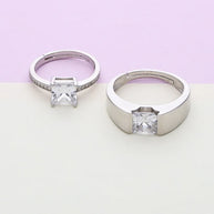 Velmora Duo Ring in 92.5 Silver