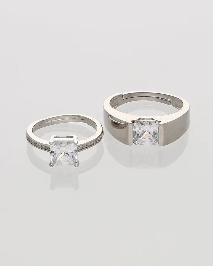 Velmora Duo Ring in 92.5 Silver