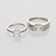 Velmora Duo Ring in 92.5 Silver