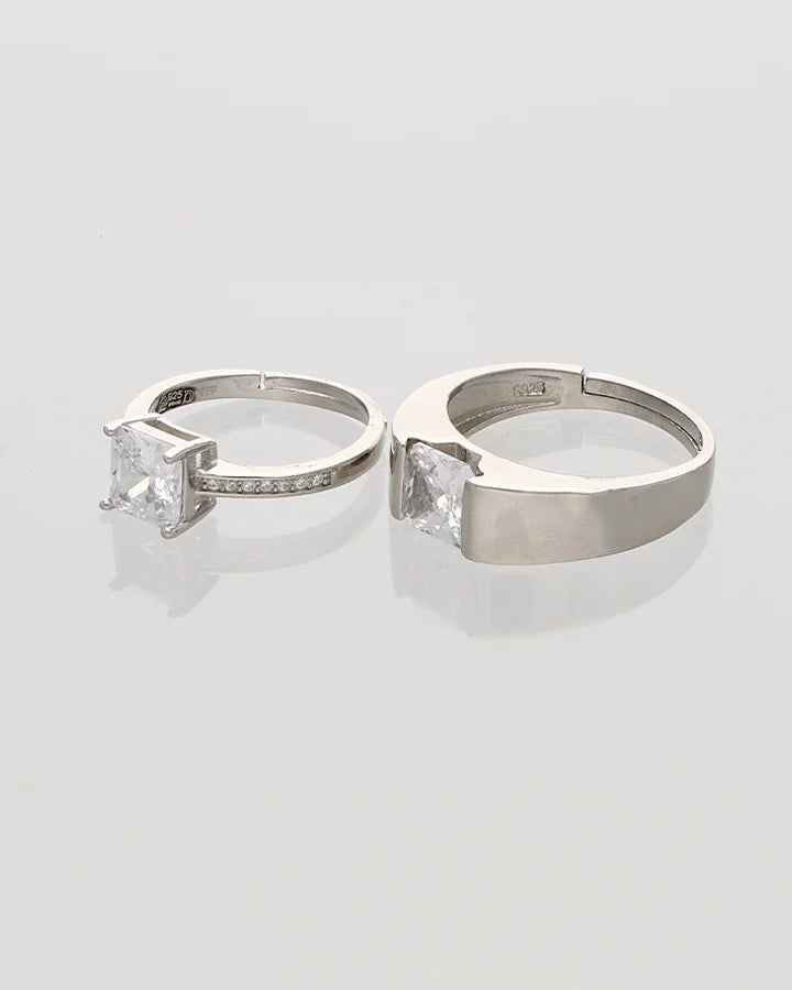 Velmora Duo Ring in 92.5 Silver