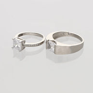 Velmora Duo Ring in 92.5 Silver