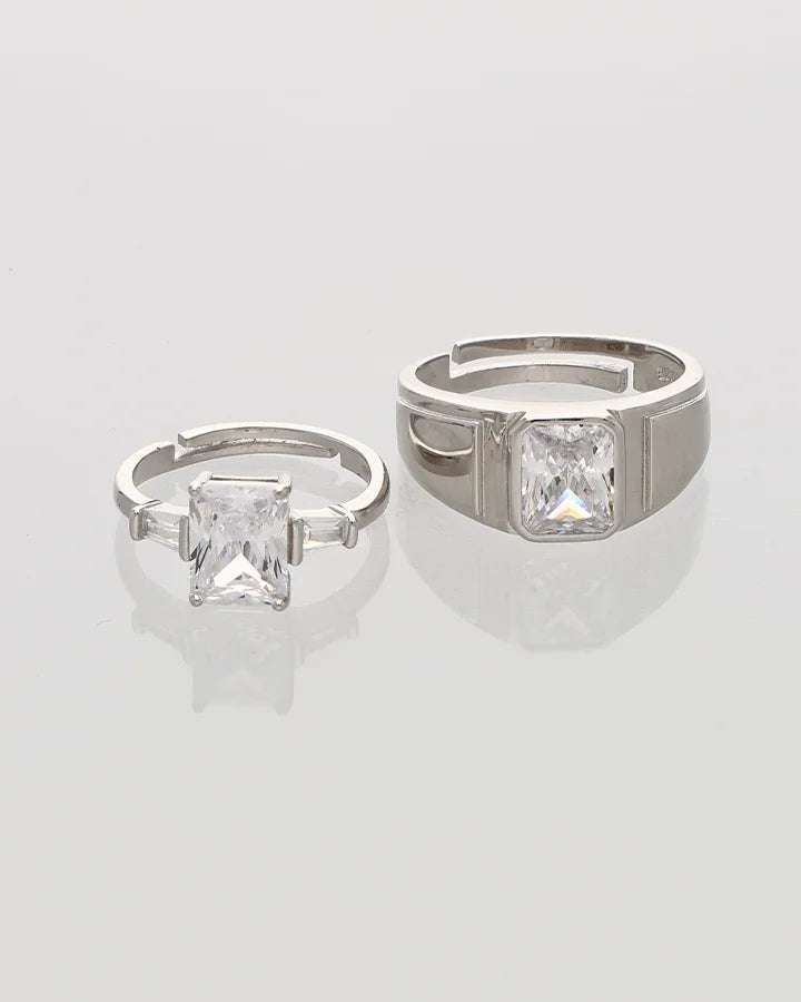 Promise Duo Ring in 92.5 Silver