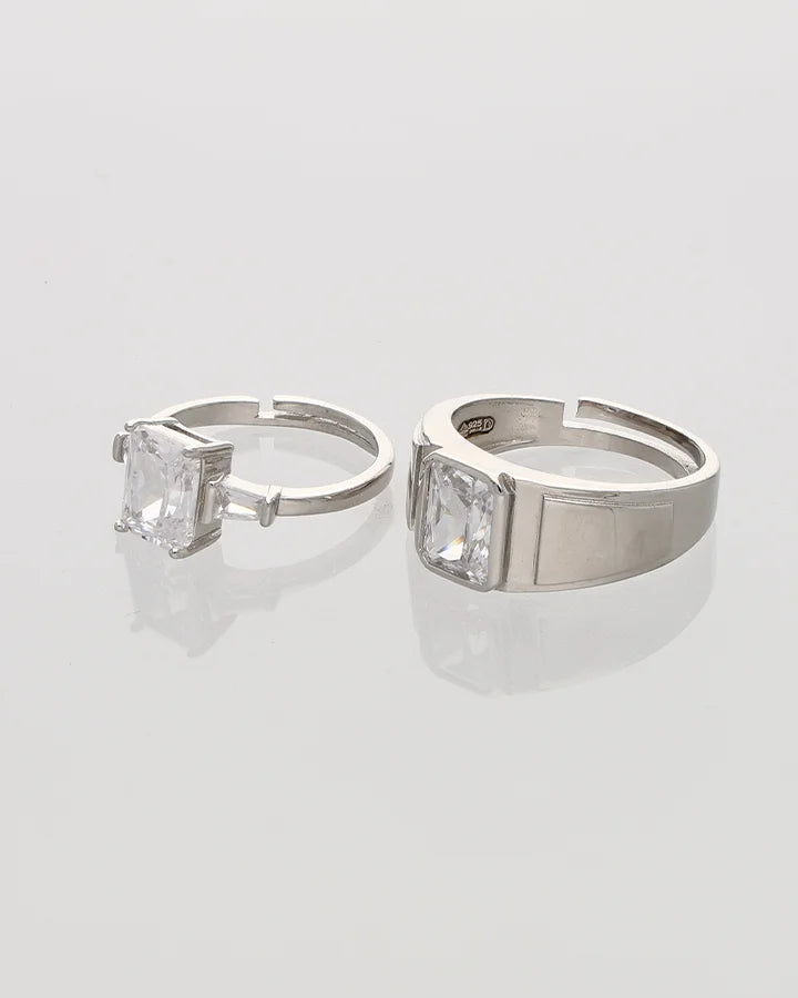 Promise Duo Ring in 92.5 Silver