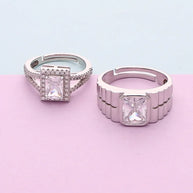 Infino Duo Ring in 92.5 Silver