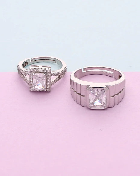 Infino Duo Ring in 92.5 Silver
