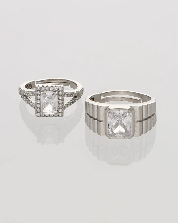 Infino Duo Ring in 92.5 Silver