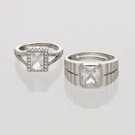 Infino Duo Ring in 92.5 Silver