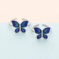 Papilia Toe Rings in 92.5 Silver