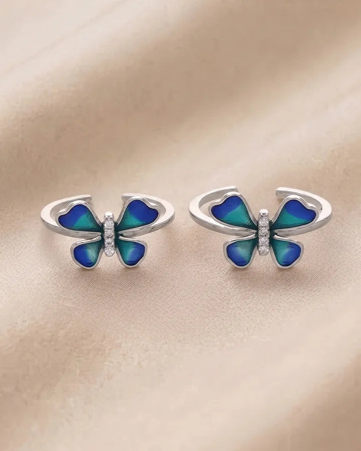 Patanga Toe Rings in 92.5 Silver