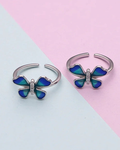Patanga Toe Rings in 92.5 Silver